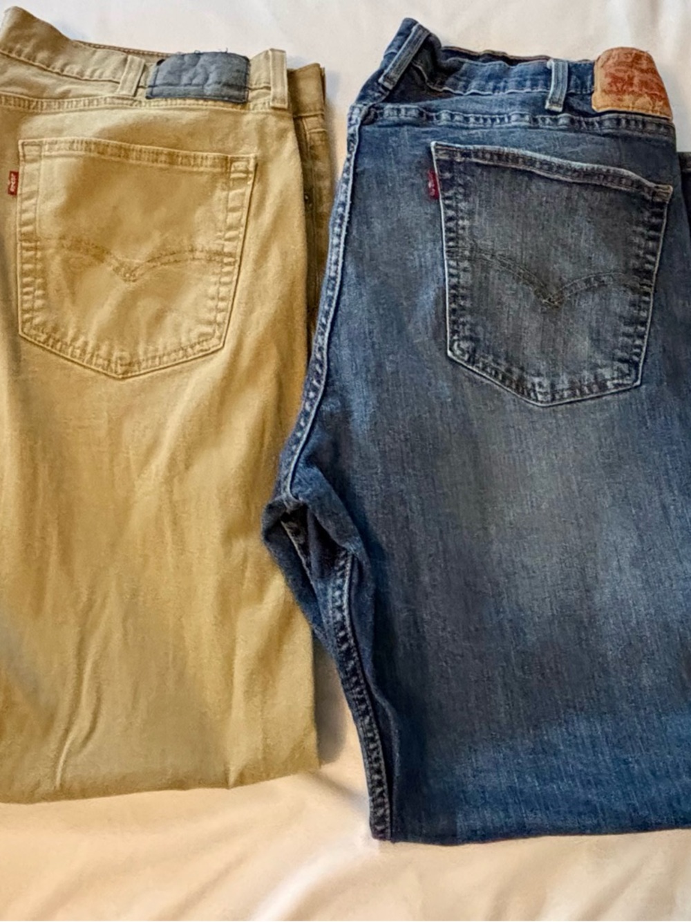 Levi's Men Straight Jeans in Blue & Khaki